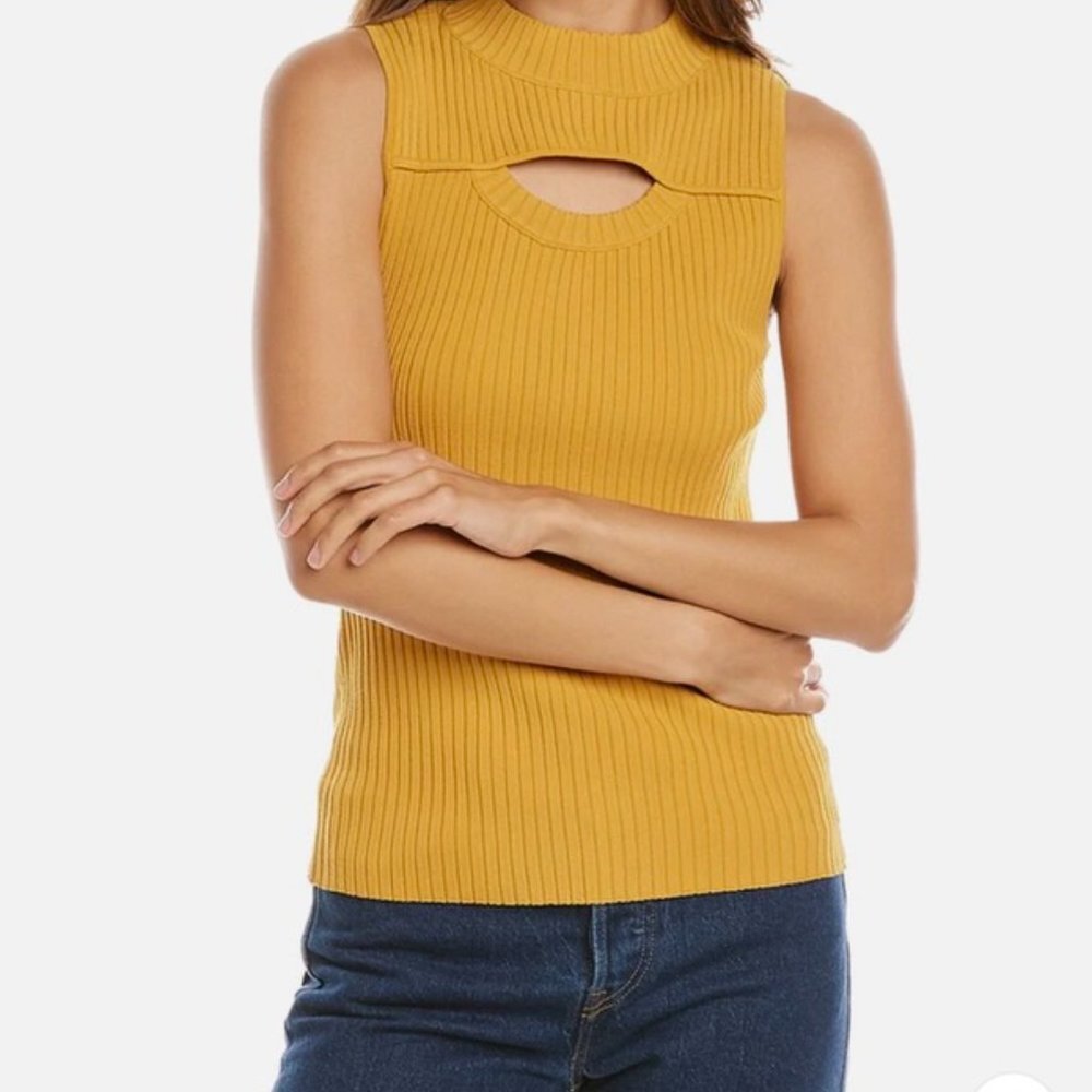 Extra Small NWT Rebecca Taylor size small sleeveless cut out in the front blouse